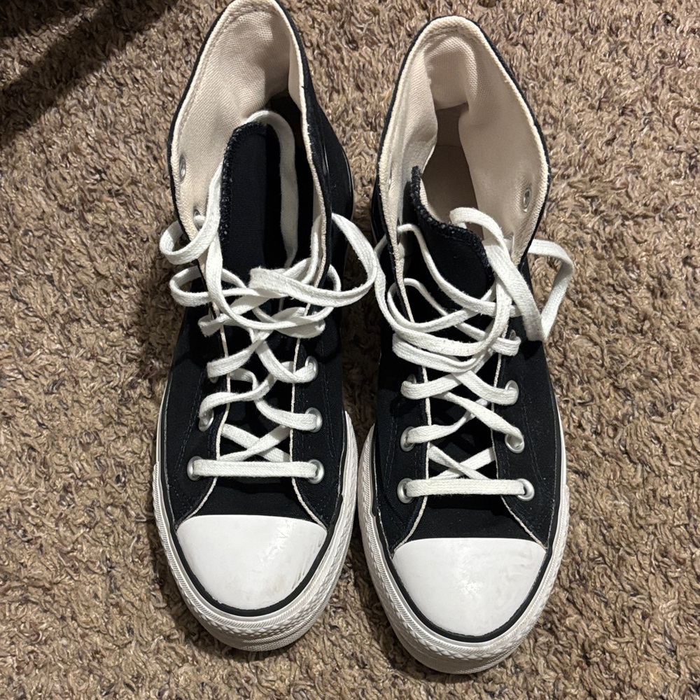 Classic Black and White Platform Converse